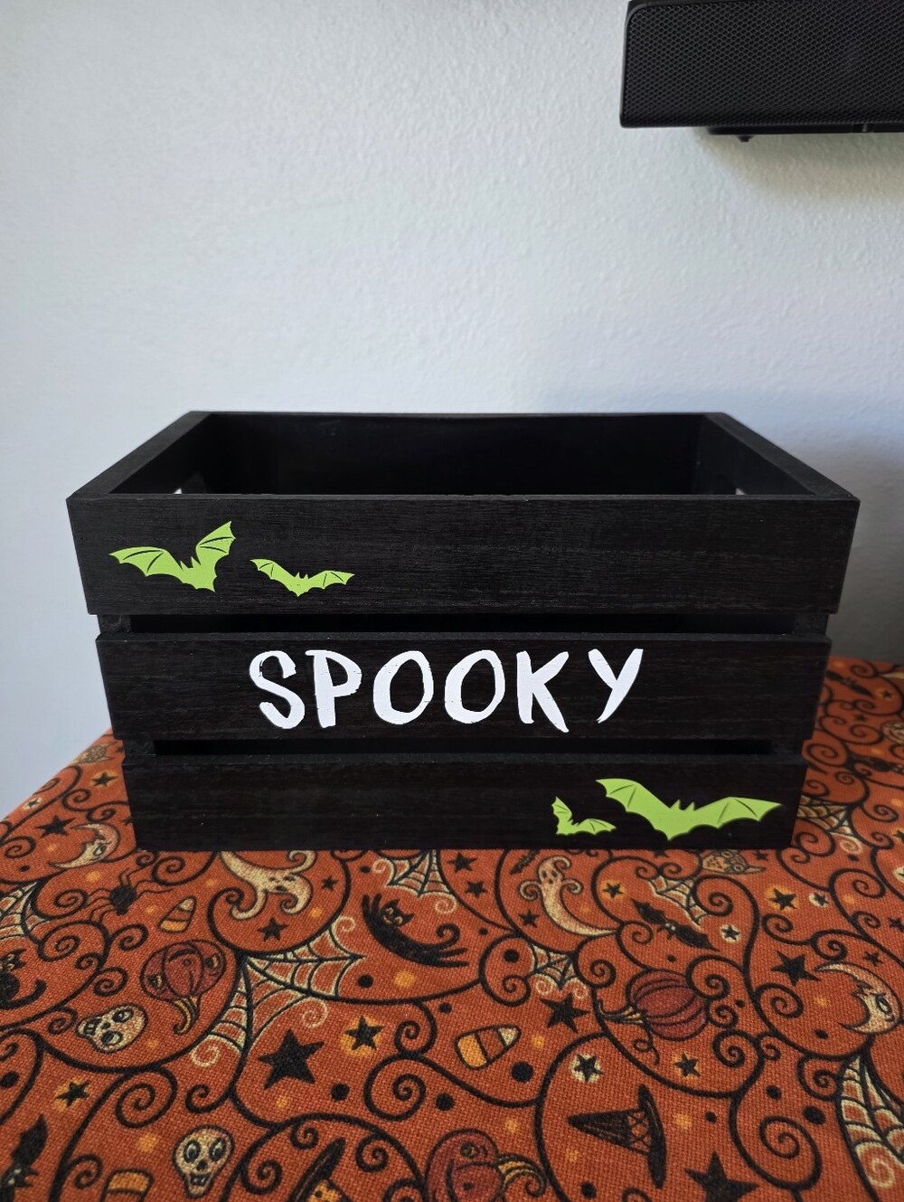 Halloween Spooky Bat Crate Box Container